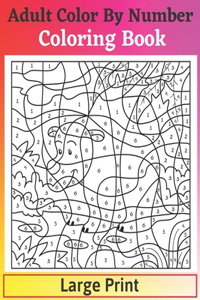 Adult Color By Number Coloring Book Large Print