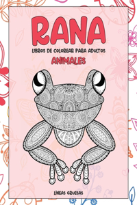 Libros de colorear para adultos - Líneas gruesas - Animales - Rana