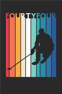 Hockey Notebook for 44 Year Old Women and Men - Vintage Hockey Journal - 44th Birthday Gift for Hockey Player Diary