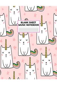 Blank Sheet Music Notebook