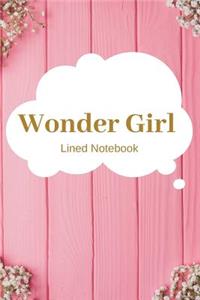 Wonder Girl Lined Notebook