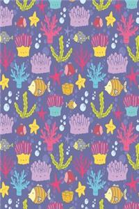 Meeresgrund Notizbuch lila Edition