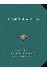 Examen of Witches