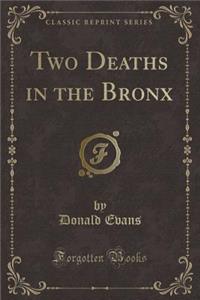 Two Deaths in the Bronx (Classic Reprint)