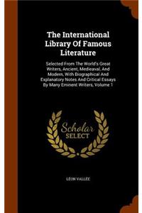 International Library Of Famous Literature