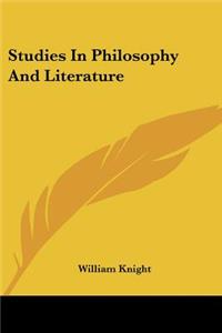 Studies In Philosophy And Literature