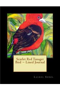 Scarlet Red Tanager Bird Lined Journal