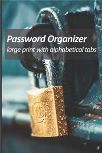 Password organizer large print with alphabetical tabs