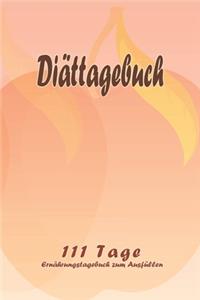 Diättagebuch - 111 Tage Ernährungstagebuch zum Ausfüllen