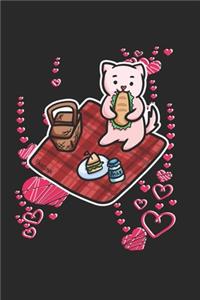Picnic Heart Cat Notebook