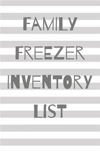 Family Freezer Inventory List