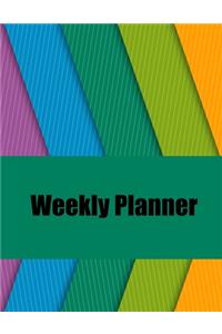 Weekly Planner: Large Notebook Size (8.5x11) Quatertly Planner 13 weeks