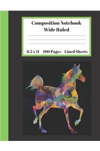 Composition Notebook Wide Ruled Lined Sheets