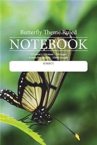 Butterfly Theme Ruled Notebook