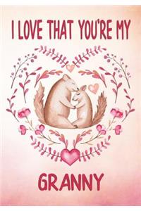 I Love That You're My Granny Keepsake Journal Squirrels