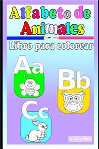 ABC Alfabeto de Animales - Libro Para Colorear