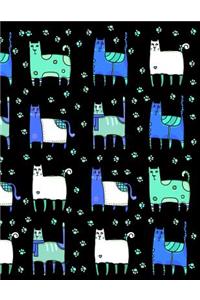 My Big Fat Journal Notebook For Cat Lovers Funny Cats Wearing Socks Pattern 6