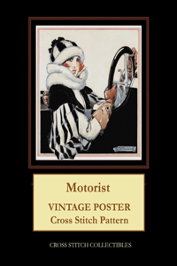 Motorist: Vintage Poster Cross Stitch Pattern