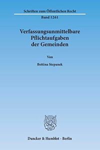 Verfassungsunmittelbare Pflichtaufgaben Der Gemeinden