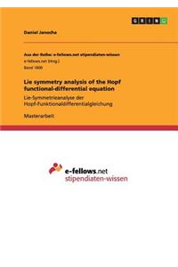 Lie symmetry analysis of the Hopf functional-differential equation