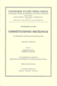 Commentationes Mechanicae Ad Theoriam Machinarum Pertinentes 3rd Part