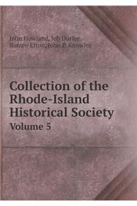 Collection of the Rhode-Island Historical Society Volume 5