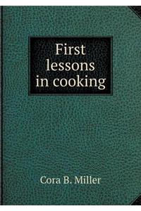 First lessons in cooking