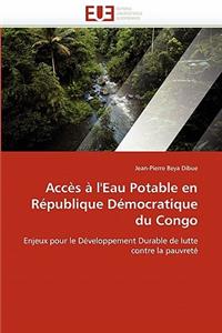 Acc�s � l'Eau Potable En R�publique D�mocratique Du Congo