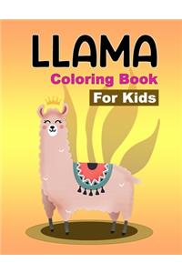 llama coloring book for kids