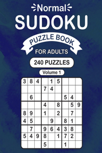 Normal Sudoku Puzzle Book For Adults Volume 1