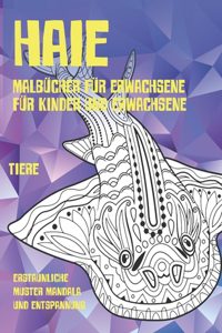 Malbücher für Erwachsene für Kinder und Erwachsene - Erstaunliche Muster Mandala und Entspannung - Tiere - Haie
