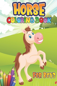 Horses Coloring Book for Boys