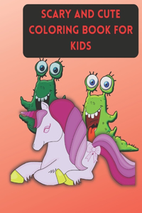 Scary and Cute Coloring Book for kids