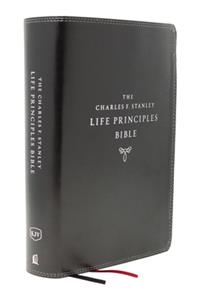 Kjv, Charles F. Stanley Life Principles Bible, 2nd Edition, Leathersoft, Black, Comfort Print: Growing in Knowledge and Understanding of God Through His Word