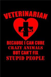 Veterinarian Because I Can Cure Crazy Animals But Can't Fix Stupid People