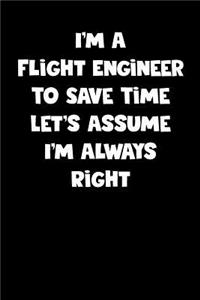 Flight Engineer Notebook - Flight Engineer Diary - Flight Engineer Journal - Funny Gift for Flight Engineer