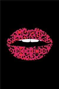 Pink Cheetah Lips - Animal Print - Notebook