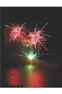 4th of July Fireworks Above Lake Tahoe Notebook