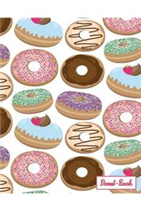 Donut-Book: multicolored donut print cover notebook