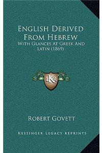 English Derived From Hebrew