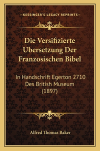 Versifizierte Ubersetzung Der Franzosischen Bibel