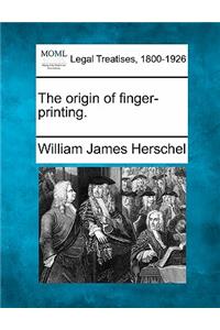 Origin of Finger-Printing.