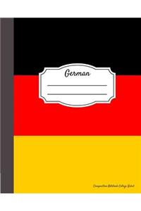 German Composition Notebook College Ruled