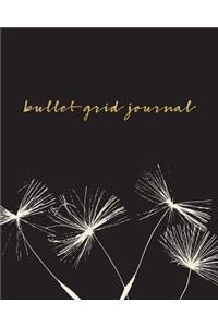 Bullet Grid Journal: Dandelion Floral, 150 Dot Grid Pages, 8x10, Professionally Designed