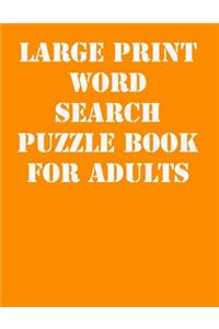 Large print Word Search Puzzle Book for Adults