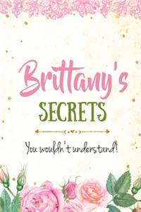Brittany's Secrets personalized name notebook for girls and women