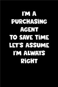 Purchasing Agent Notebook - Purchasing Agent Diary - Purchasing Agent Journal - Funny Gift for Purchasing Agent