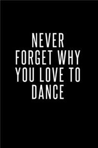 Never forget why you LOVE to dance
