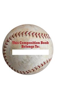 Baseball Composition Book