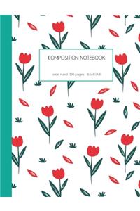 Composition notebook wide ruled 120 pages 8.5x11 (A4)
